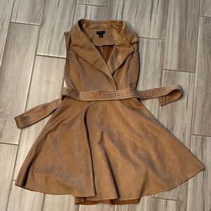 Halogen Camel Sleeveless Mini Dress Small EUC